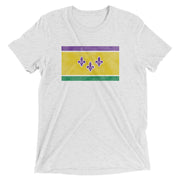 Vintage NOLA Mardi Gras Flag Unisex Tri-blend T-Shirt - NOLA REPUBLIC T-SHIRT CO.
