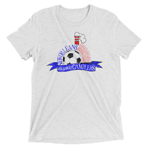 Retro New Orleans Riverboat Gamblers FC 1993 Tri-blend T-Shirt - NOLA REPUBLIC T-SHIRT CO.