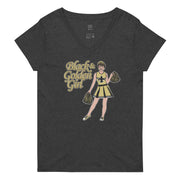 Black & Golden Girl Women’s V-neck T-Shirt - NOLA REPUBLIC T-SHIRT CO.