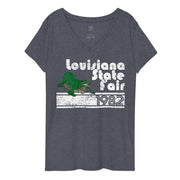 Retro Louisiana State Fair 1982 Women’s V-neck T-shirt - NOLA REPUBLIC T-SHIRT CO.